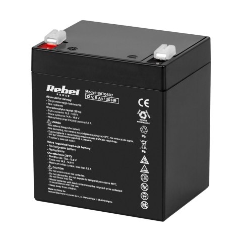 Akumulator żelowy Rebel 12V 5Ah Akumulator żelowy Rebel 12V 5Ah