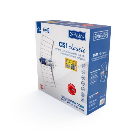 Antena TV DVB-T/T2 ASR Classic P20 2023 z zasilaczem ZZA-7 Telkom Telmor Antena TV DVB-T/T2 ASR Classic P20 2023 z zasilaczem ZZA-7 Telkom Telmor