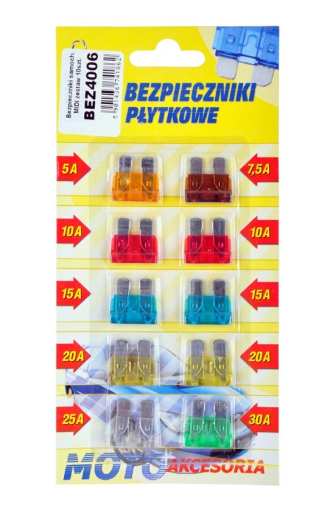 Bezpieczniki samochodowe MIDI zestaw 10szt.-blister Bezpieczniki samochodowe MIDI zestaw 10szt.-blister