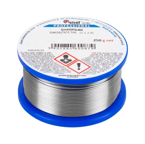 Cyna 0.70mm/250g Sn60Pb40 CYNEL Cyna 0.70mm/250g Sn60Pb40 CYNEL