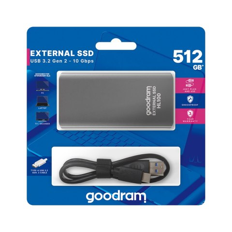Dysk SSD Goodram HL100 512 GB USB 3.2 Dysk SSD Goodram HL100 512 GB USB 3.2