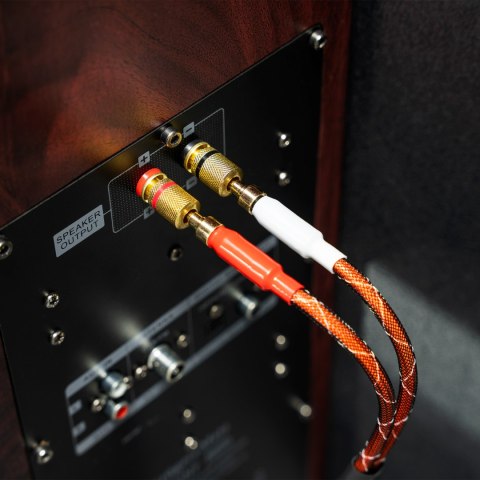 Kabel głośnikowy 3.0m Kruger&Matz (wtyki banan) Kabel głośnikowy 3.0m Kruger&Matz (wtyki banan)