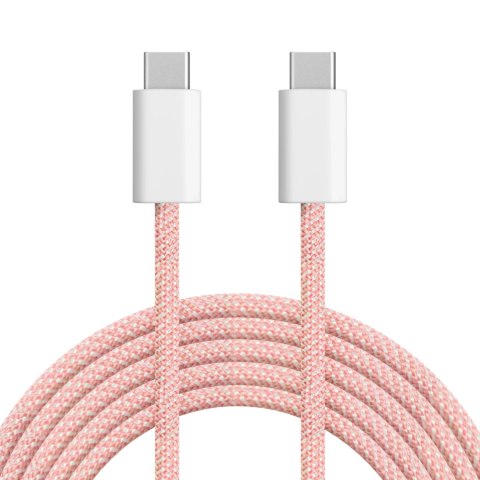 Kabel USB typu C - USB typu C 60 W 1,5 m różowy Kruger&Matz Basic Kabel USB typu C - USB typu C 60 W 1,5 m różowy Kruger&Matz Basic
