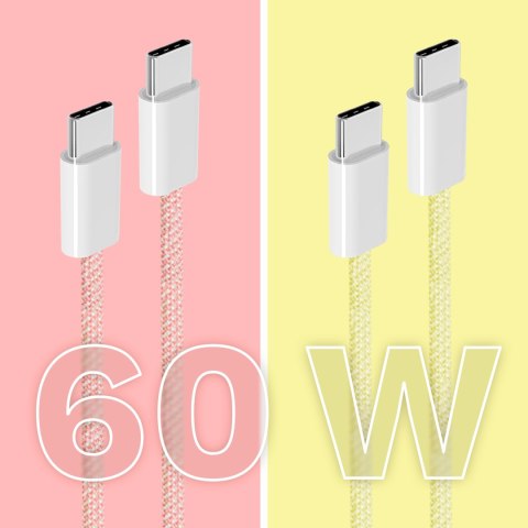 Kabel USB typu C - USB typu C 60 W 1 m różowy Kruger&Matz Basic Kabel USB typu C - USB typu C 60 W 1 m różowy Kruger&Matz Basic