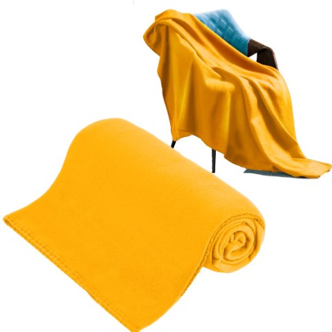 Koc polarowy 130x150 cm TEESA - żółty Koc polarowy 130x150 cm TEESA - żółty