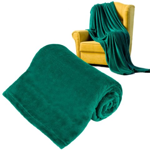 Koc polarowy 150x200 cm TEESA - zielony Koc polarowy 150x200 cm TEESA - zielony