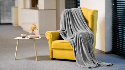 Koc polarowy 200x220 cm TEESA - szary Koc polarowy 200x220 cm TEESA - szary