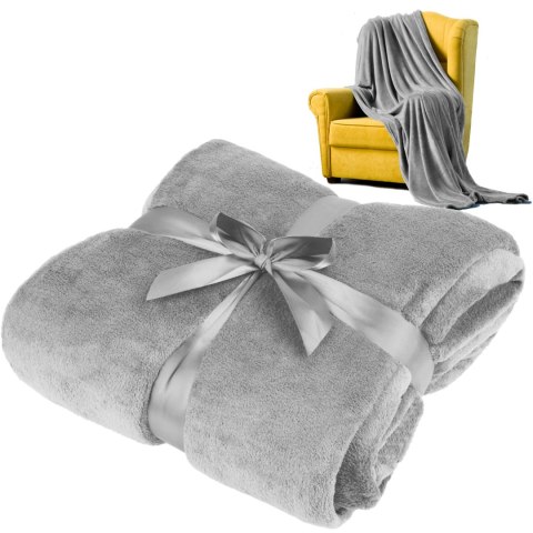 Koc polarowy 200x220 cm TEESA - szary Koc polarowy 200x220 cm TEESA - szary
