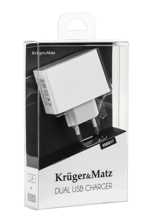 Ładowarka dualUSB Kruger&Matz 2100mA Ładowarka dualUSB Kruger&Matz 2100mA