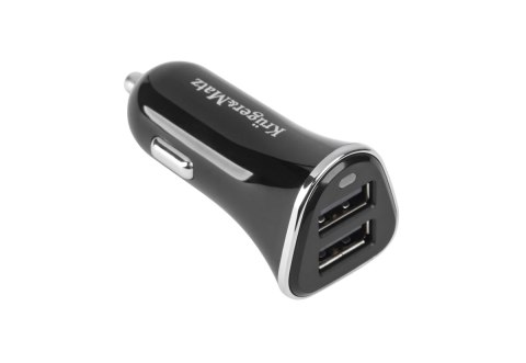 Ładowarka samochodowa Kruger&Matz 2xUSB 2400 mA czarna Ładowarka samochodowa Kruger&Matz 2xUSB 2400 mA czarna