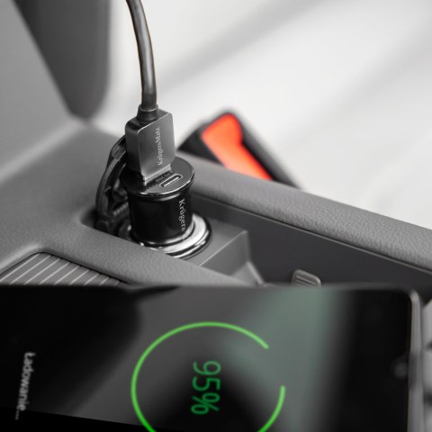 Ładowarka samochodowa Kruger&Matz dual USB 3100 mA z funkcją Quick Charge 3.0 i Power Delivery Ładowarka samochodowa Kruger&Matz dual USB 3100 mA z funkcją Quick Charge 3.0 i Power Delivery