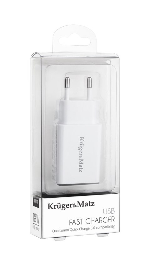 Ładowarka sieciowa Kruger&Matz USB z funkcją Quick Charge 3.0 Ładowarka sieciowa Kruger&Matz USB z funkcją Quick Charge 3.0