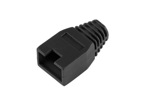 Osłona gumowa wtyku 8p8c RJ45 czarna Osłona gumowa wtyku 8p8c RJ45 czarna