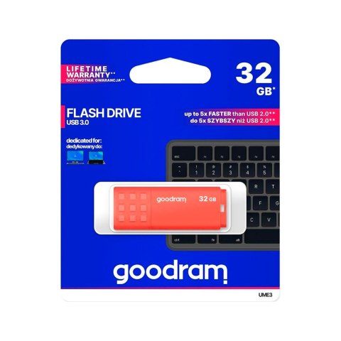 Pendrive Goodram USB 3.2 32GB pomarańczowy Pendrive Goodram USB 3.2 32GB pomarańczowy
