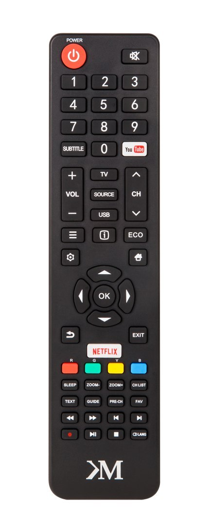 Pilot do telewizora KM0243FHD-S/S3 / KM0255UHD-S/ S2 /S3/ KM0265UHD-S/S2 /S3/ KM0275UHD-S2 Pilot do telewizora KM0243FHD-S/S3 / KM0255UHD-S/ S2 /S3/ KM0265UHD-S/S2 /S3/ KM0275UHD-S2