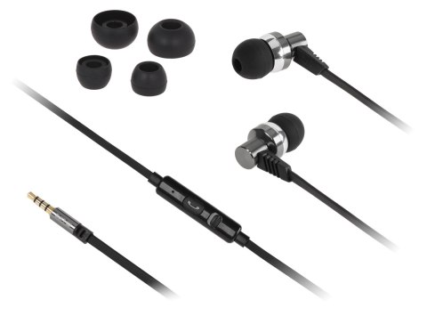 Słuchawki metalowe douszne M-Life Jack 3,5 z mikrofonem iphone/samsung Słuchawki metalowe douszne M-Life Jack 3,5 z mikrofonem iphone/samsung