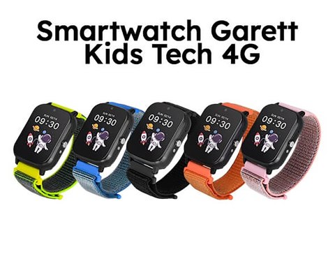 Smartwatch Garett Kids Tech 4G różowy velcro Smartwatch Garett Kids Tech 4G różowy velcro