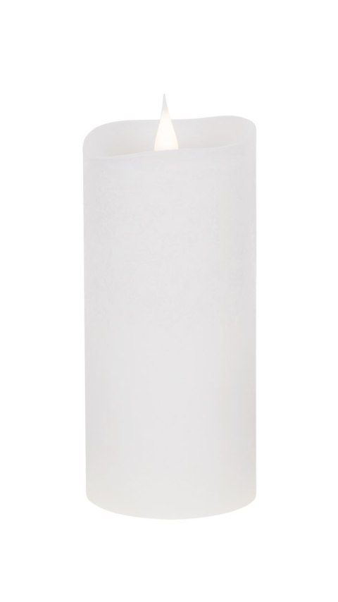 Świeca woskowa LED średnia rustic white Świeca woskowa LED średnia rustic white