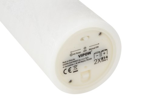 Świeca woskowa LED średnia rustic white Świeca woskowa LED średnia rustic white