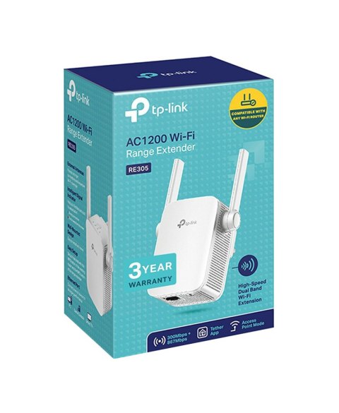 TP-LINK RE305 Dwuzakresowy wzmacniacz sygnału (repeater) / punkt dostępowy AC1200 TP-LINK RE305 Dwuzakresowy wzmacniacz sygnału (repeater) / punkt dostępowy AC1200