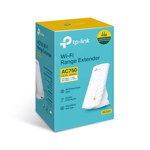 TP-LINK TL-RE200 Uniwersalny wzmacniacz sieci bezprzewodowej AC-750 Dual Band TP-LINK TL-RE200 Uniwersalny wzmacniacz sieci bezprzewodowej AC-750 Dual Band