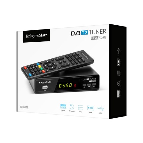 Tuner DVB-T2 H.265 HEVC Kruger&Matz Tuner DVB-T2 H.265 HEVC Kruger&Matz