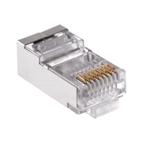 Wtyk telefon. RJ45 8P 8C(drut)przelotowy CAT.5E ekranowany Wtyk telefon. RJ45 8P 8C(drut)przelotowy CAT.5E ekranowany
