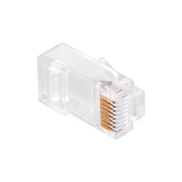 Wtyk telefon. RJ45 8P 8C(drut)przelotowy CAT.6E