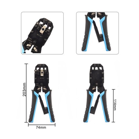 Zaciskarka wtyków telefon.4P/6P/8P sprzęgło E3325 Zaciskarka wtyków telefon.4P/6P/8P sprzęgło E3325