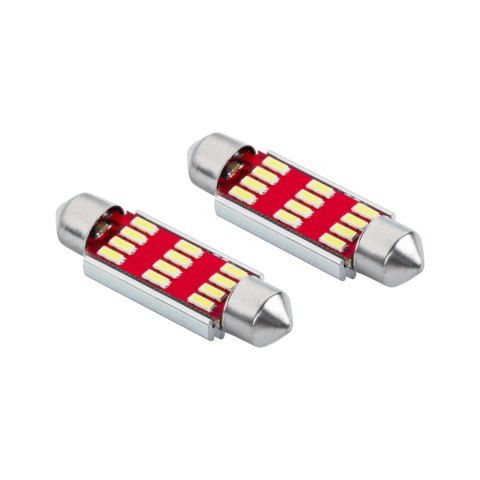 Żarówka samochodowa LED SV8,5 (Canbus) T11x41 12 SMD 3014, 12V Żarówka samochodowa LED SV8,5 (Canbus) T11x41 12 SMD 3014, 12V