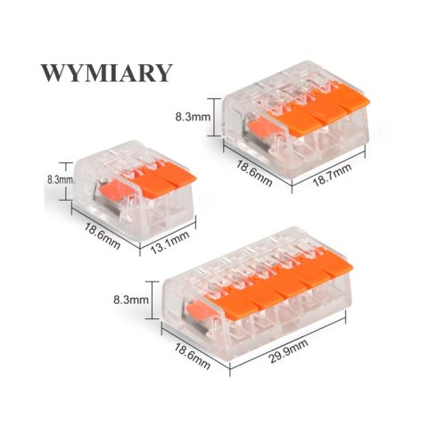 Zestaw szybkozłączy elektrycznych 75szt.E6079 Zestaw szybkozłączy elektrycznych 75szt.E6079
