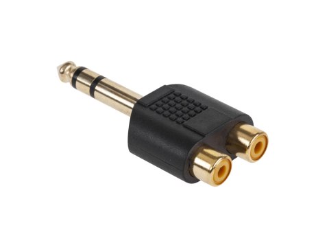 Złącze Jack 6.3 ST.-2xGN.RCA złoty Złącze Jack 6.3 ST.-2xGN.RCA złoty