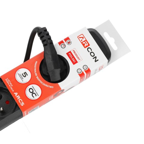 Listwa zasilająca ARC5 5g 3,0m czarna ARcon Listwa zasilająca ARC5 5g 3,0m czarna ARcon