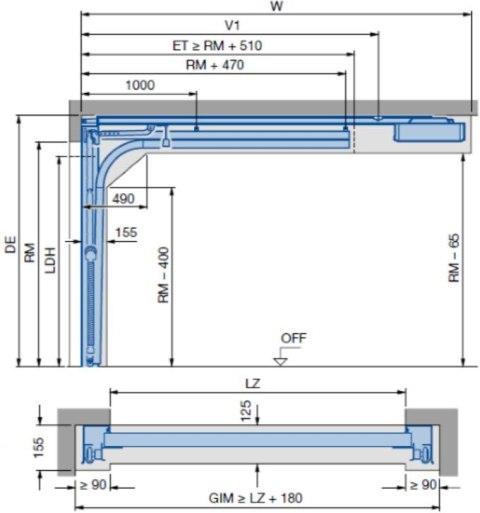 Brama garażowa segmentowa Renomatic/Hormann z napędem ProLift500-2 i szyną FS30 - przetłoczenia M Decocolor. Wymiar 2500x2125mm. Brama garażowa segmentowa Renomatic/Hormann z napędem ProLift500-2 i szyną FS30 - przetłoczenia M Decocolor. Wymiar 2500x2125mm.