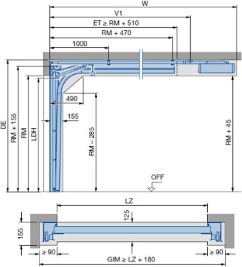 Brama garażowa segmentowa Renomatic/Hormann z napędem Supramatic E i szyną FS10-K - przetłoczenia M Woodgrain. Wymiar 5000x2125m Brama garażowa segmentowa Renomatic/Hormann z napędem Supramatic E i szyną FS10-K - przetłoczenia M Woodgrain. Wymiar 5000x2125m