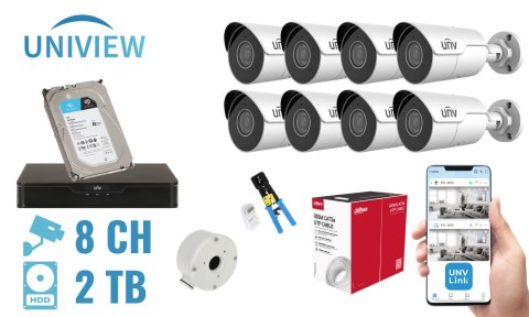 ZESTAW DO MONITORINGU UNV-NVR08-8IPCB 8 KAMER + REJESTRATOR UNIVIEW ZESTAW DO MONITORINGU UNV-NVR08-8IPCB 8 KAMER + REJESTRATOR UNIVIEW