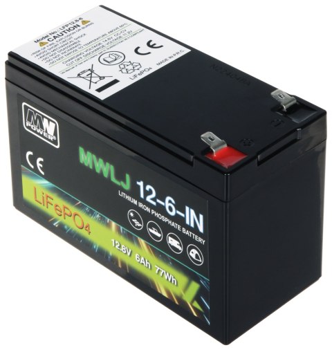 AKUMULATOR 12.8V/6AH/LIFEPO4-MWLJ MW Power AKUMULATOR 12.8V/6AH/LIFEPO4-MWLJ MW Power