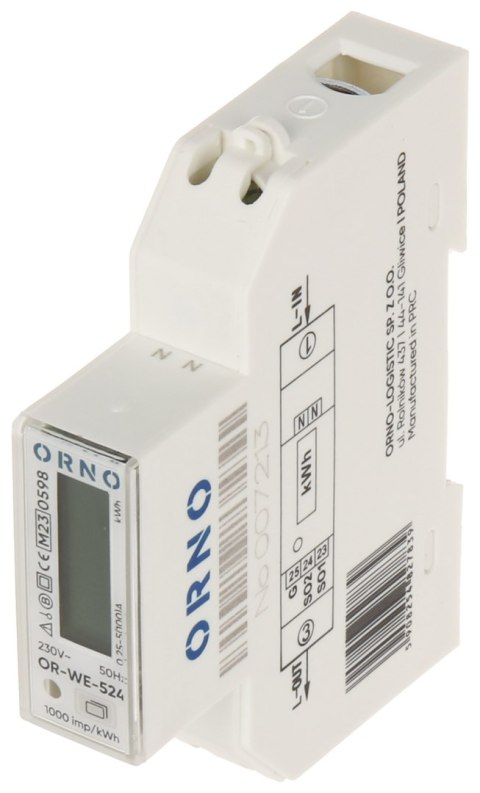LICZNIK ENERGII ELEKTRYCZNEJ OR-WE-524 JEDNOFAZOWY ORNO LICZNIK ENERGII ELEKTRYCZNEJ OR-WE-524 JEDNOFAZOWY ORNO
