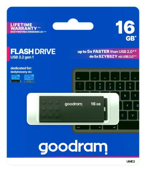PENDRIVE FD-16/UME3-GOODRAM 16 GB USB 3.2 Gen 1 PENDRIVE FD-16/UME3-GOODRAM 16 GB USB 3.2 Gen 1