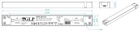 ZASILACZ IMPULSOWY 24V/1.25A-GTPCS ZASILACZ IMPULSOWY 24V/1.25A-GTPCS