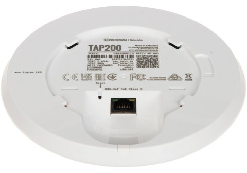 PUNKT DOSTĘPOWY TAP200 Wi-Fi 5, 2.4 GHz, 5 GHz, 867 Mb/s Teltonika PUNKT DOSTĘPOWY TAP200 Wi-Fi 5, 2.4 GHz, 5 GHz, 867 Mb/s Teltonika