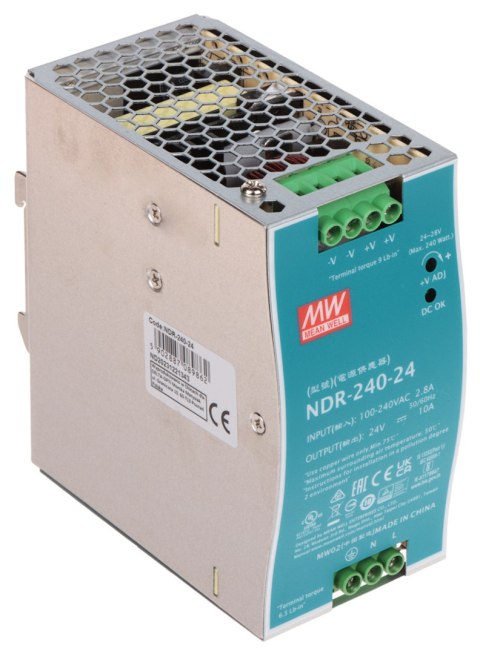 ZASILACZ IMPULSOWY NDR-240-24 MEAN WELL ZASILACZ IMPULSOWY NDR-240-24 MEAN WELL