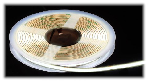 TAŚMA LED LED-COB-12V/8W-CW/5M - 6500 K MW Lighting TAŚMA LED LED-COB-12V/8W-CW/5M - 6500 K MW Lighting
