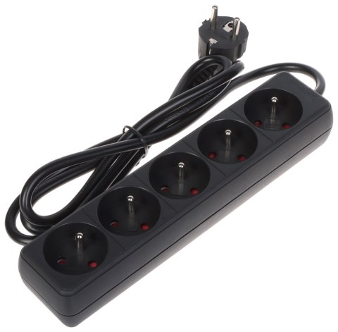 LISTWA ZASILAJĄCA PR-1.5M-5G/B (5 GNIAZD) 1.3 m LISTWA ZASILAJĄCA PR-1.5M-5G/B (5 GNIAZD) 1.3 m