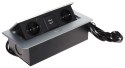 LISTWA ZASILAJĄCA MEBLOWA FPS-2S2U/CABLE (2 GNIAZDA + 2 USB)