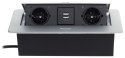 LISTWA ZASILAJĄCA MEBLOWA FPS-2S2U/CABLE (2 GNIAZDA + 2 USB)