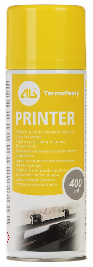PREPARAT CZYSZCZĄCY DO DRUKAREK PRINTER-CLEANER/400 SPRAY 400 ml AG TERMOPASTY PREPARAT CZYSZCZĄCY DO DRUKAREK PRINTER-CLEANER/400 SPRAY 400 ml AG TERMOPASTY