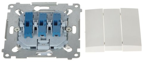ŁĄCZNIK POTRÓJNY Z PODŚWIETLENIEM DW31L.01/11-SIMON54 250 V 10 A ŁĄCZNIK POTRÓJNY Z PODŚWIETLENIEM DW31L.01/11-SIMON54 250 V 10 A