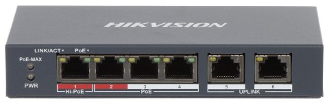 SWITCH POE DS-3E1106HP-EI 4-PORTOWY Hikvision SWITCH POE DS-3E1106HP-EI 4-PORTOWY Hikvision