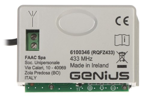 MODUŁ RADIOWY DO BRAM GENIUS-XF433 FAAC MODUŁ RADIOWY DO BRAM GENIUS-XF433 FAAC